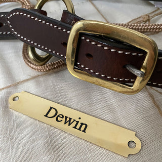 Halter Nameplate - Brass