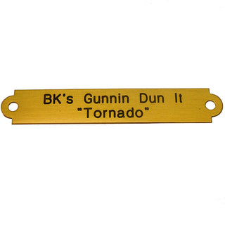 Two Line Halter Nameplate - Brass